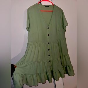 Light green flowy picnic dress 2X